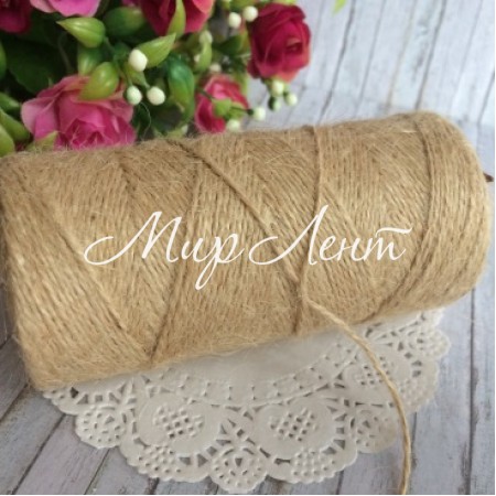 Мотузка (джутовий шпагат), 1 мм, моток 100 г