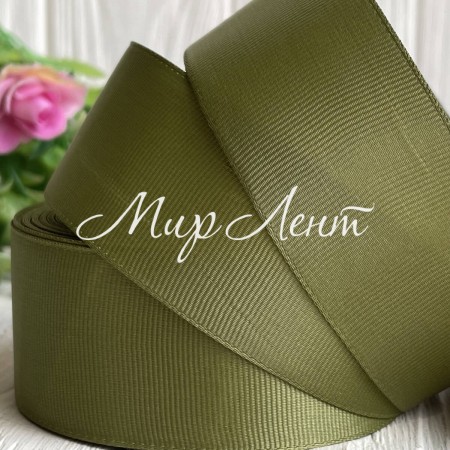 Репс 4 см, темно-оливковий, метр