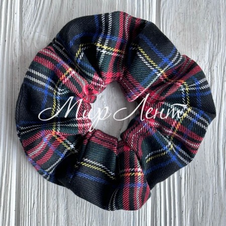 Скранч шотландка, 12 см, чорний, шт.