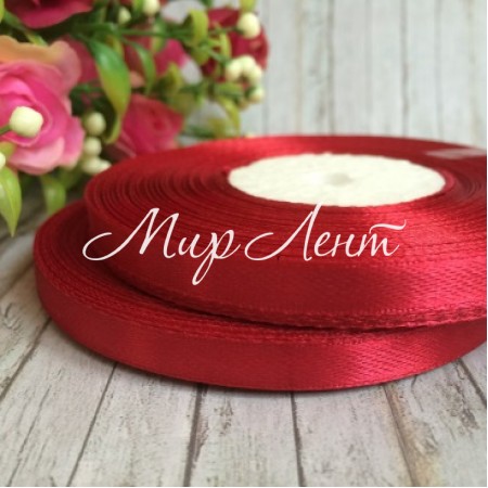 Атлас 0,6 см, бургунди, рулон 33 м