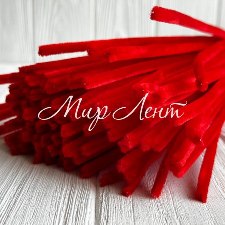 Синельний дріт простий, 30 см, червоний, шт.