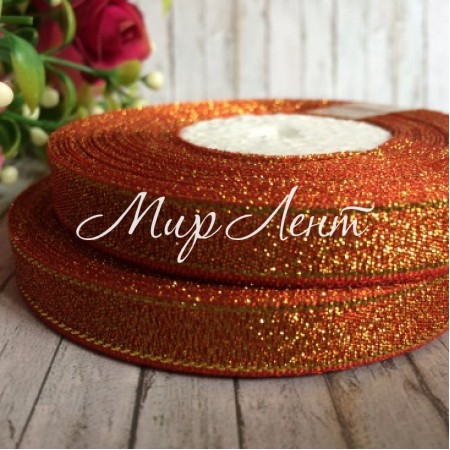 Парча 0,9 см, красный, рулон 23 м