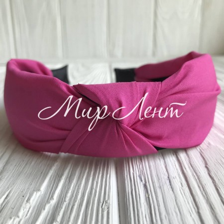 Обруч чалма тканинний однотонний, 4 см, малиновий, шт.