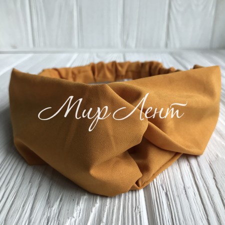 Пов'язка-плетення тканинна однотонна, 25 см, гірчичний, шт.