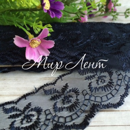 Мереживо яблучко, 4,5 см, сапфірове, метр