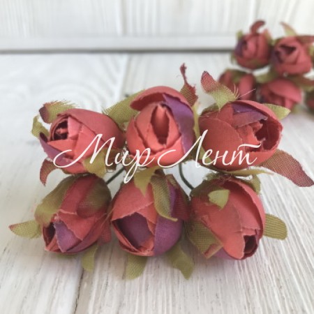 Тюльпан, 2 см, коралово-фіолетовий, пучок