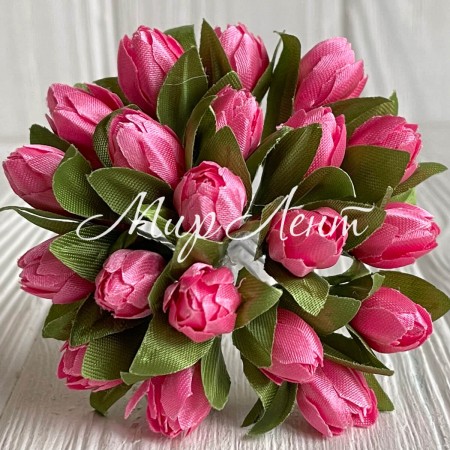 Пролісок, 2 см, рожево-кораловий, пучок з 20 квіточок