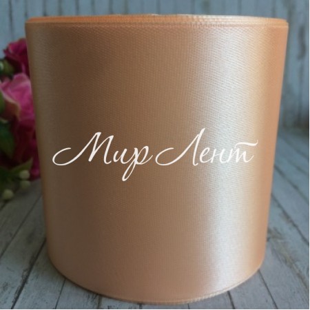 Атлас 7,5 см, персиковый, метр