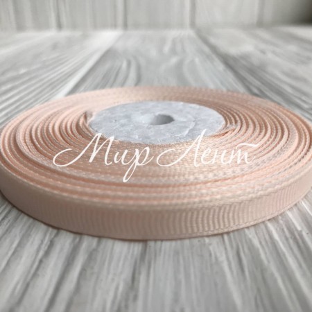 Репс 0,6 см, ніжно-персиковий, рулон 23 м