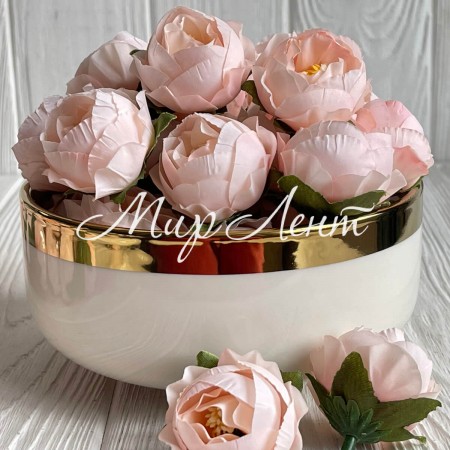 Бутон піона, 4 см, персиковий, шт.