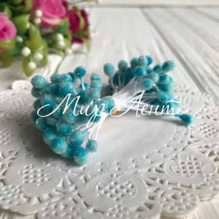 Цукрові тичинки, 4 мм, світло-бірюзові