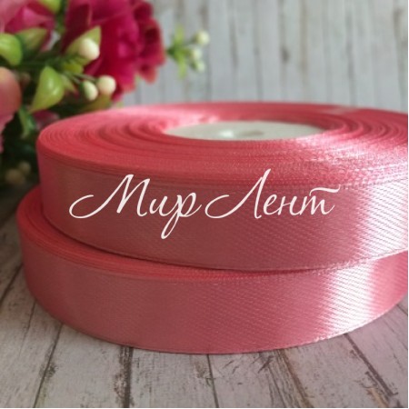 Атлас 1,2 см, пудровий, рулон 33 м