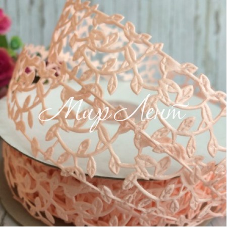 Кружевная лента Лавель, 3 см, персиковый