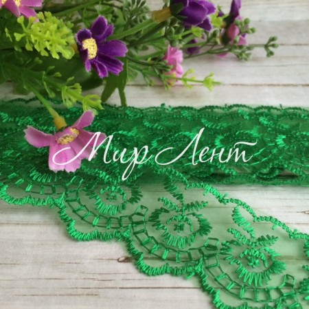 Мереживо яблучко, 4,5 см, зелене, метр