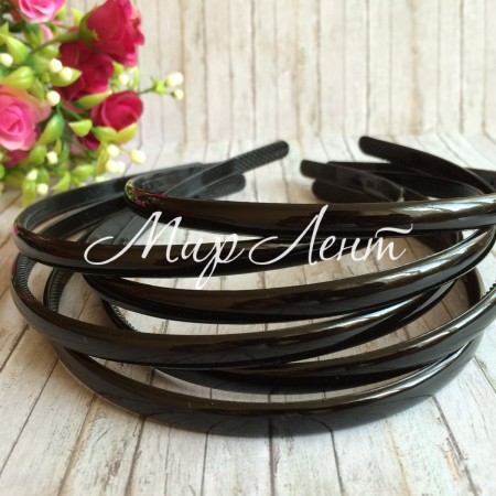 Обруч 0,8 см, чорний, глянсовий, шт.