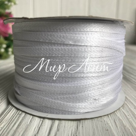 Атлас 0,3 см, белый, рулон 225 м