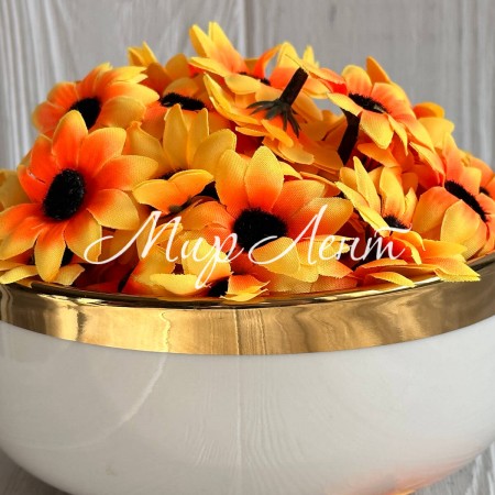 Бутон подсолнуха (маленький), 4,5 см, желто-оранжевый, шт.