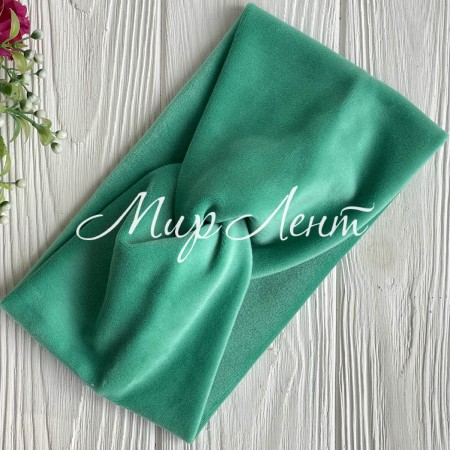 Пов'язка спорт велюр, 12 см, нефритовий, шт.