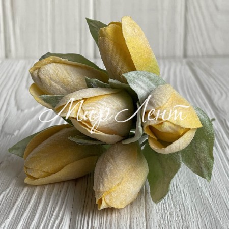 Тюльпани у снігу, 15 см, жовтий, шт.