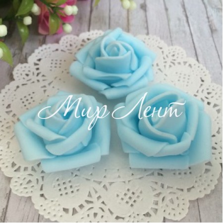 Бутон троянди, 4 см, світло-блакитний, 1 шт.