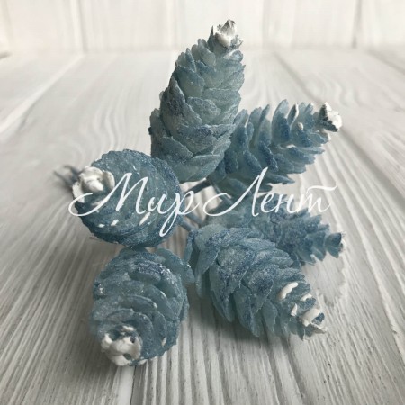 Веточка хмели, 12 см, голубой, шт.