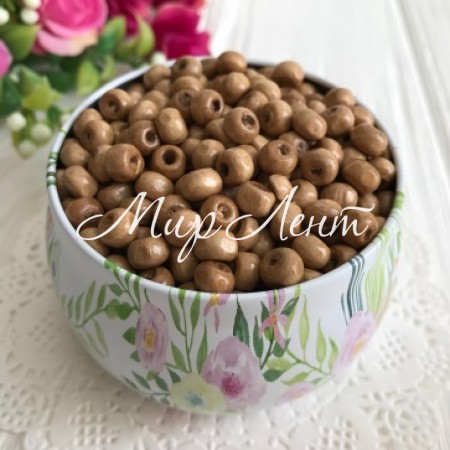 Дерев'яні намистини, 6 мм, світло-коричневий, 10 шт.