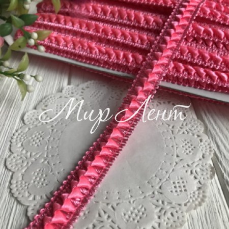 Тесьма самосу, 1,8 см, яскраво-рожевий, метр