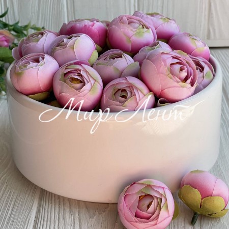 Бутон ранункулюсу, 4-5 см, рожево-малиновий, шт.