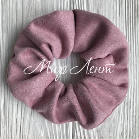 Скранч замша, 12 см, пудровий, шт.