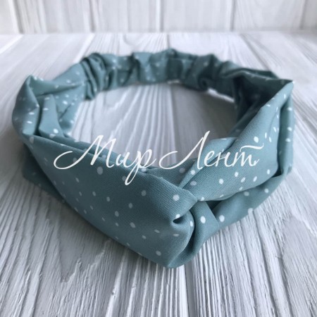 Пов'язка-плетіння в маленьку точку, 25 см, м'ятна, шт.