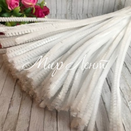 Синельний дріт простий, 30 см, білий, шт.