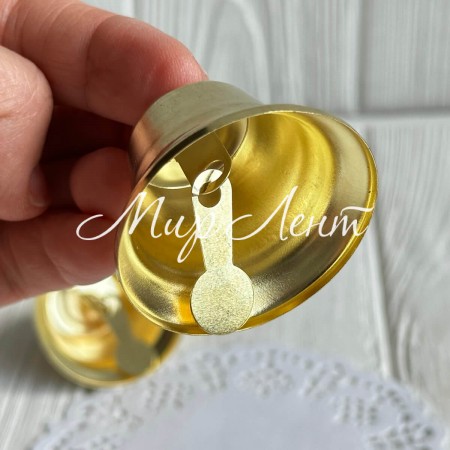 Дзвіночок металевий, 32х45 мм, золото, шт.