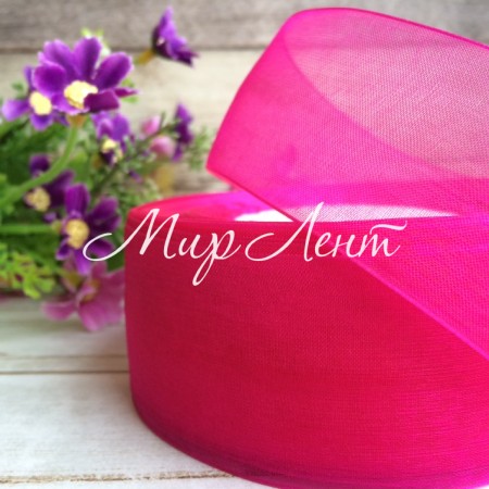 Органза 4 см, малиновый, метр