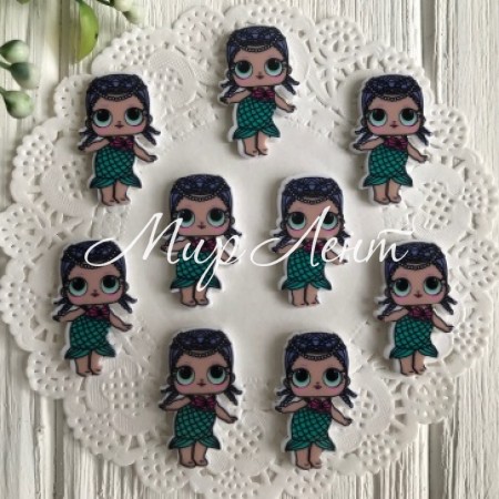 Кабошон Lol, 3 см, Lol русалка, шт.