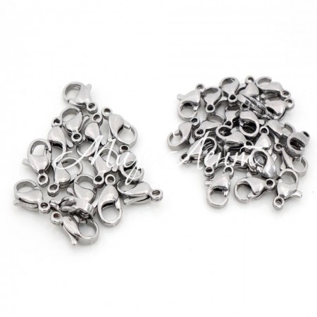 Карабін маленький, 12х6 мм, срібло, шт.