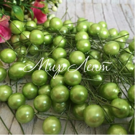 Калина розсипом, 12 мм, світло-зелений, за 10 шт.