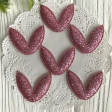 Аплікація вушка з глітером, рожевий, шт.