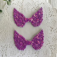 Аплікація крильця з lux паєтками, 3х5 см, бузковий, шт.