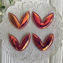 Аплікація лакові вушка, 3х3, 5 см, яскраво-рожевий хамелеон, шт.