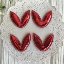 Аплікація лакові вушка, 3х3, 5 см, червоний, шт.