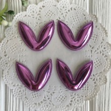 Аплікація лакові вушка, 3х3, 5 см, бузковий, шт.