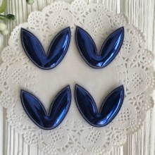 Аплікація лакові вушка, 3х3, 5 см, сапфіровий, шт.