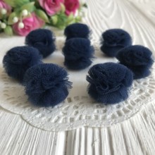 Помпони з фатину, 2,5 см, сапфіровий, шт.