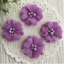 Шифонова квітка, 4,5 см, бузкова, шт.