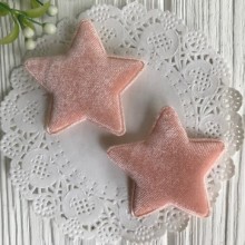 Аплікація велюрова зірочка, 5,5 см, персиковий, шт.