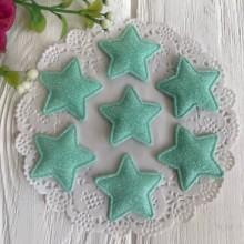 Аплікація/патч, зірочка (гліттер), 3,5 см, м'ятний