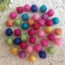 Намистинка в пухирцю, 10 мм, кольоровий мікс, за 1 шт.