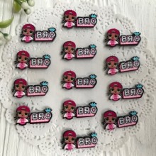 Кабошон Lol з написом, 2,5 х1, 5 см, BRO, шт.