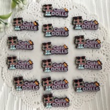 Кабошон Lol з написом, 2,5 х1, 5 см, Cute dolls, шт.