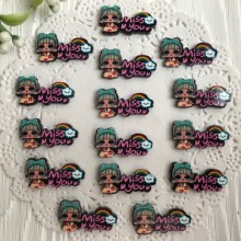 Кабошон Lol з написом, 2,5 х1, 5 см, Miss you, шт.